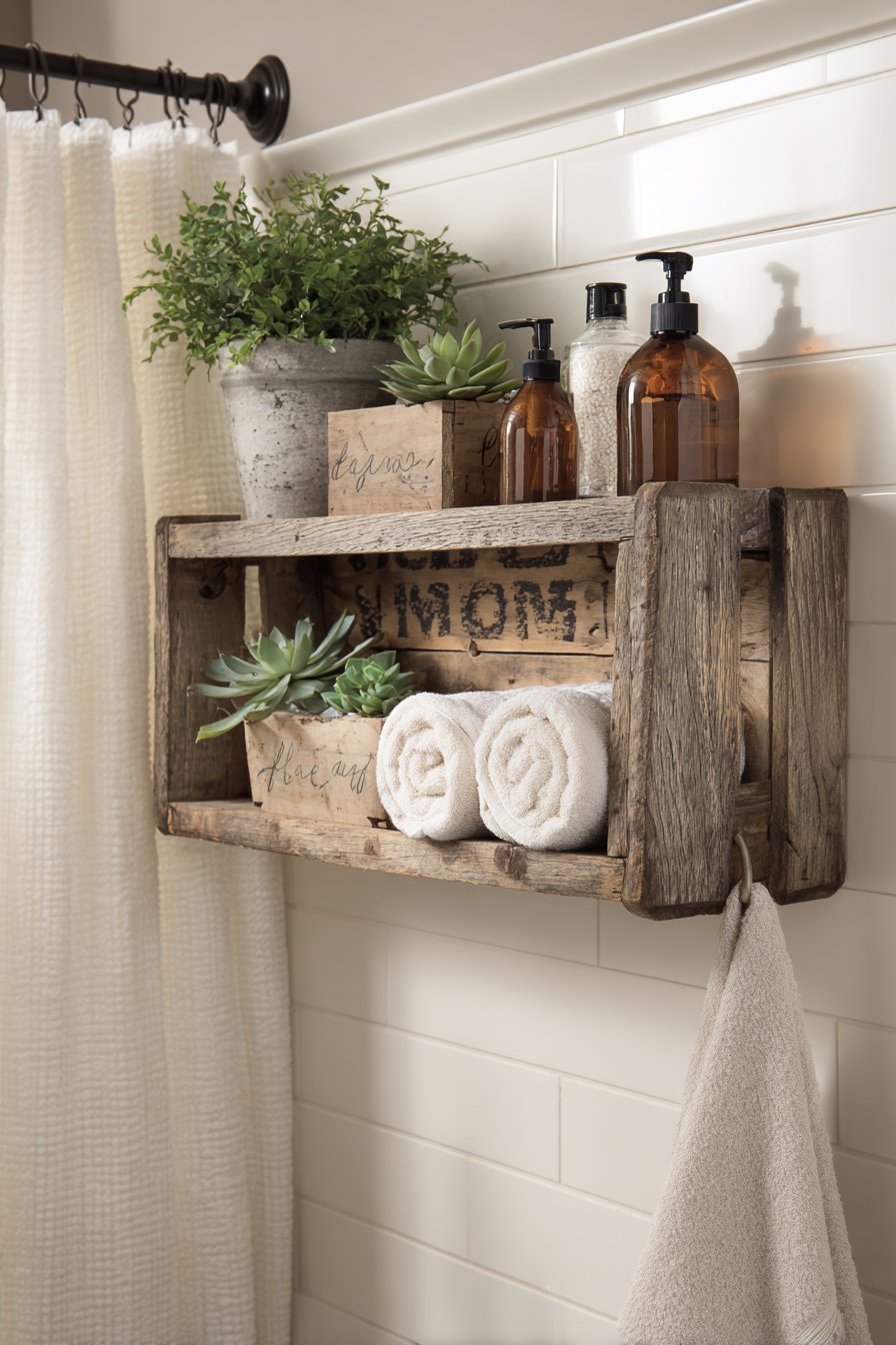  Wall-Mounted Wooden Crate Storage