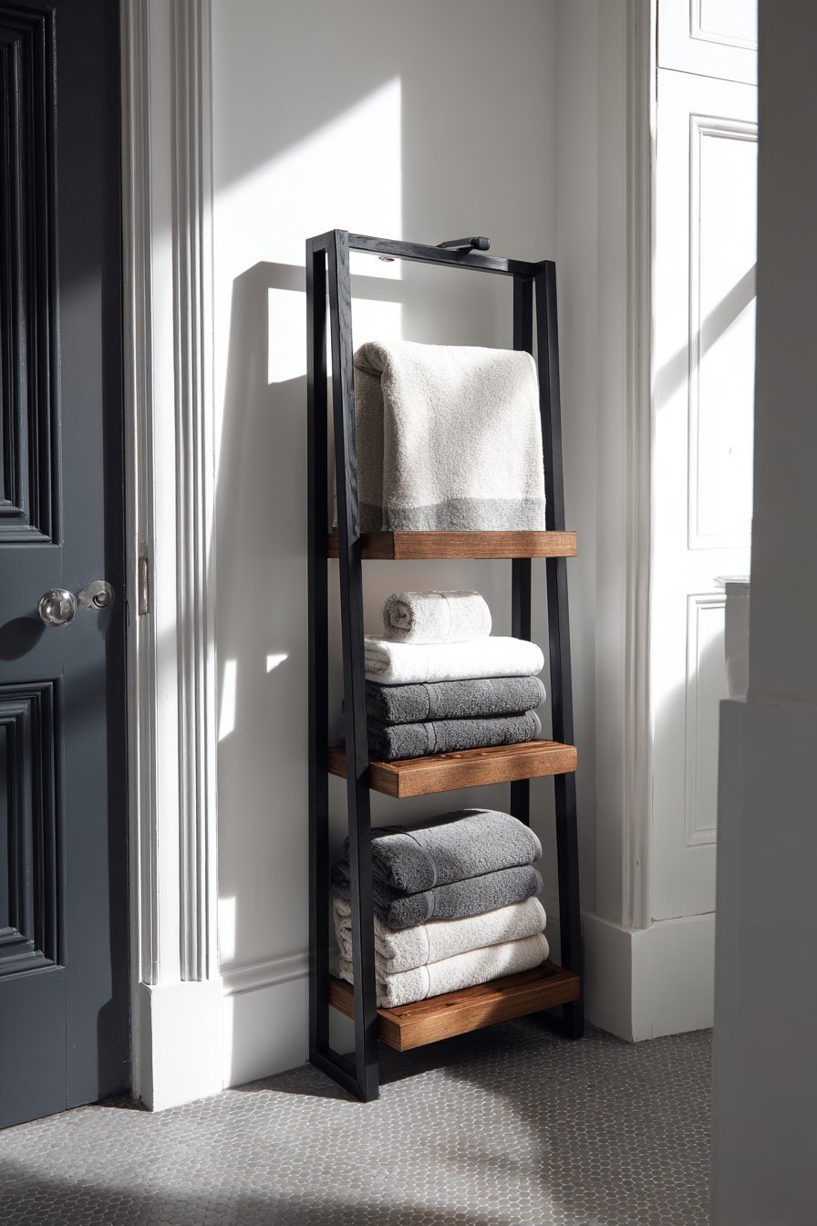 Freestanding Towel Ladder Rack