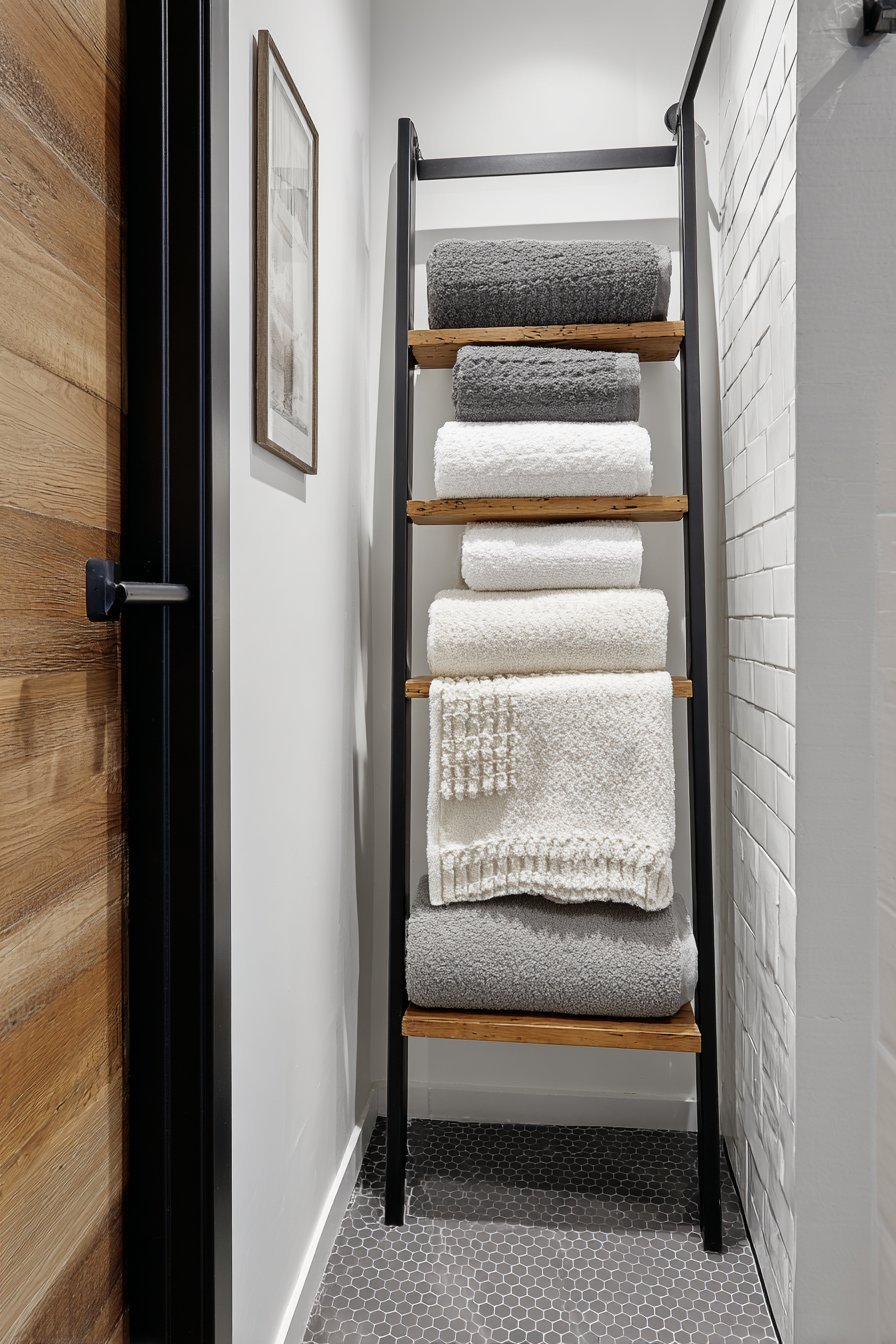 Freestanding Towel Ladder Rack