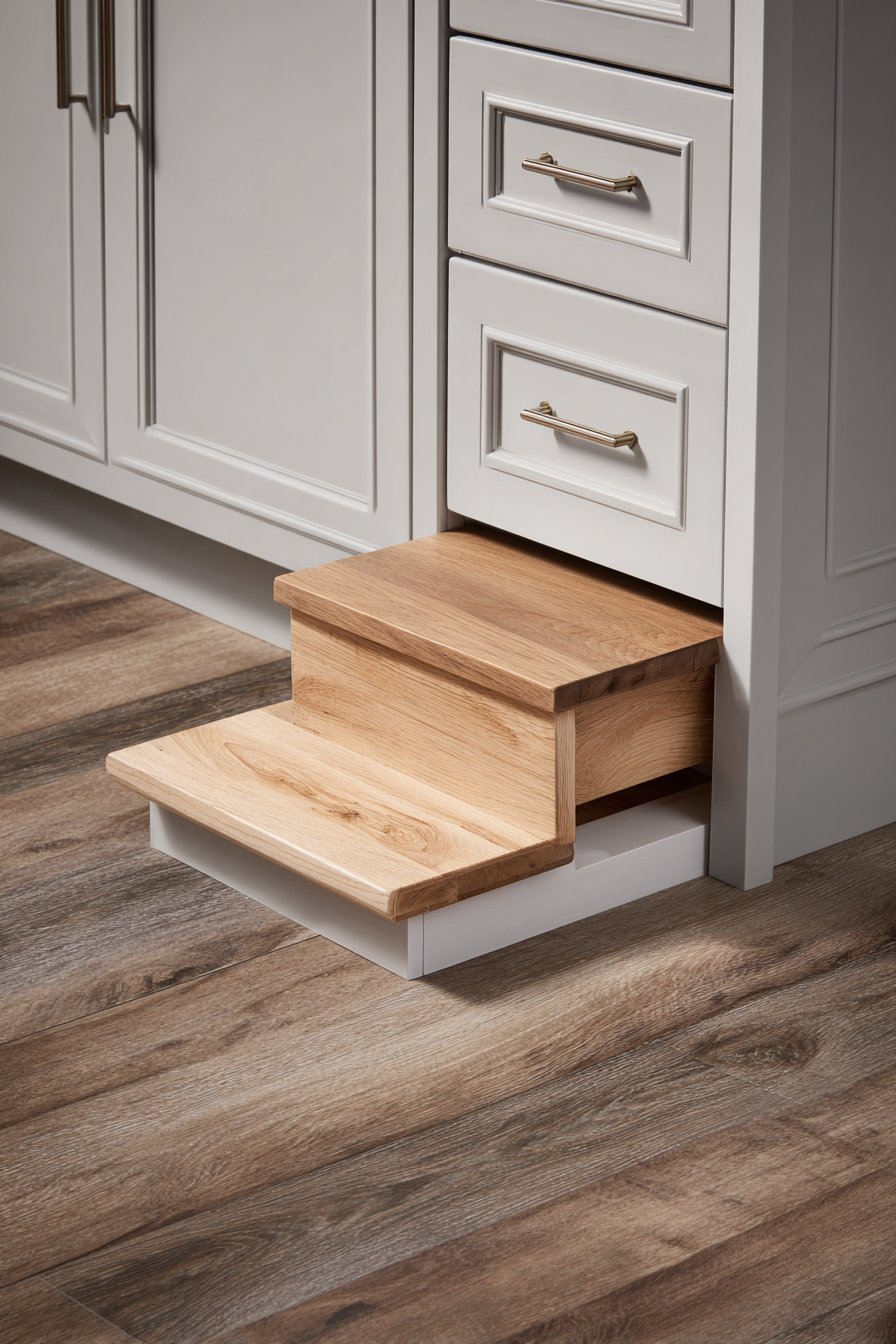 Hidden Pull-Out Step Stool