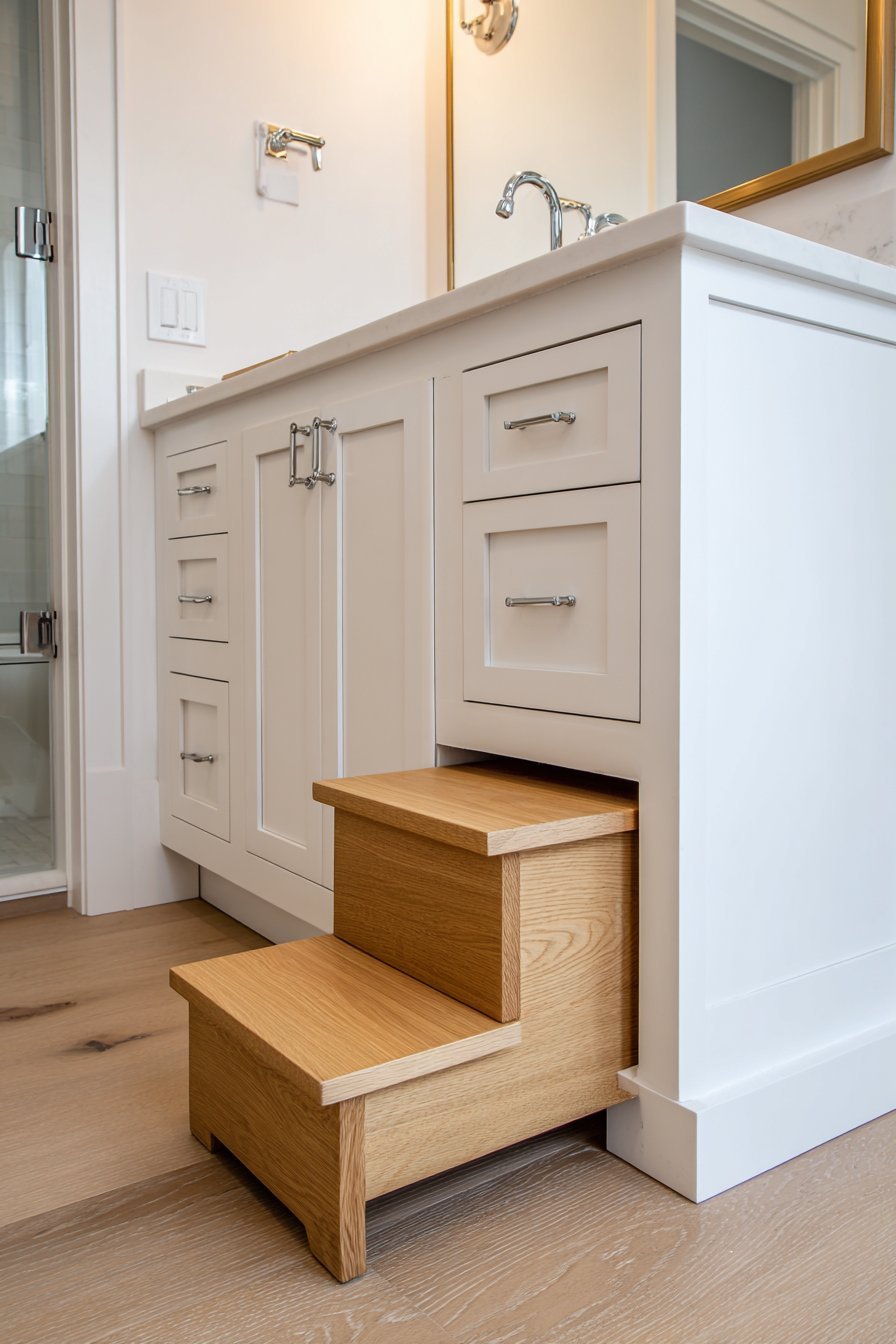Hidden Pull-Out Step Stool