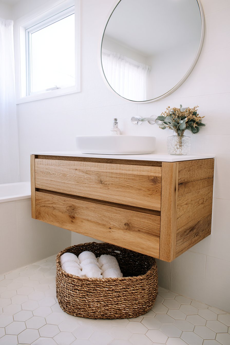 Floating Vanity with Hidden Storage