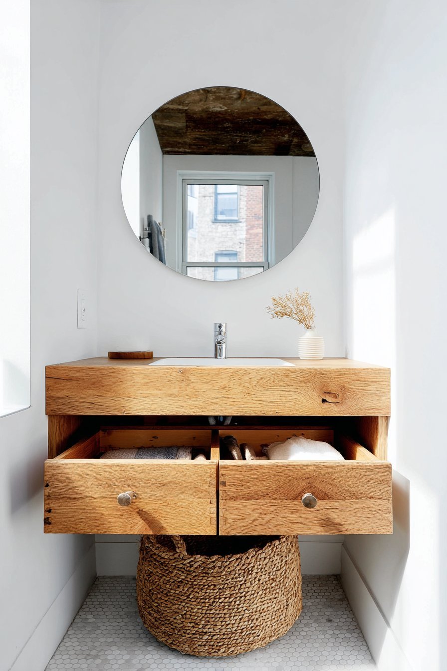 Floating Vanity with Hidden Storage
