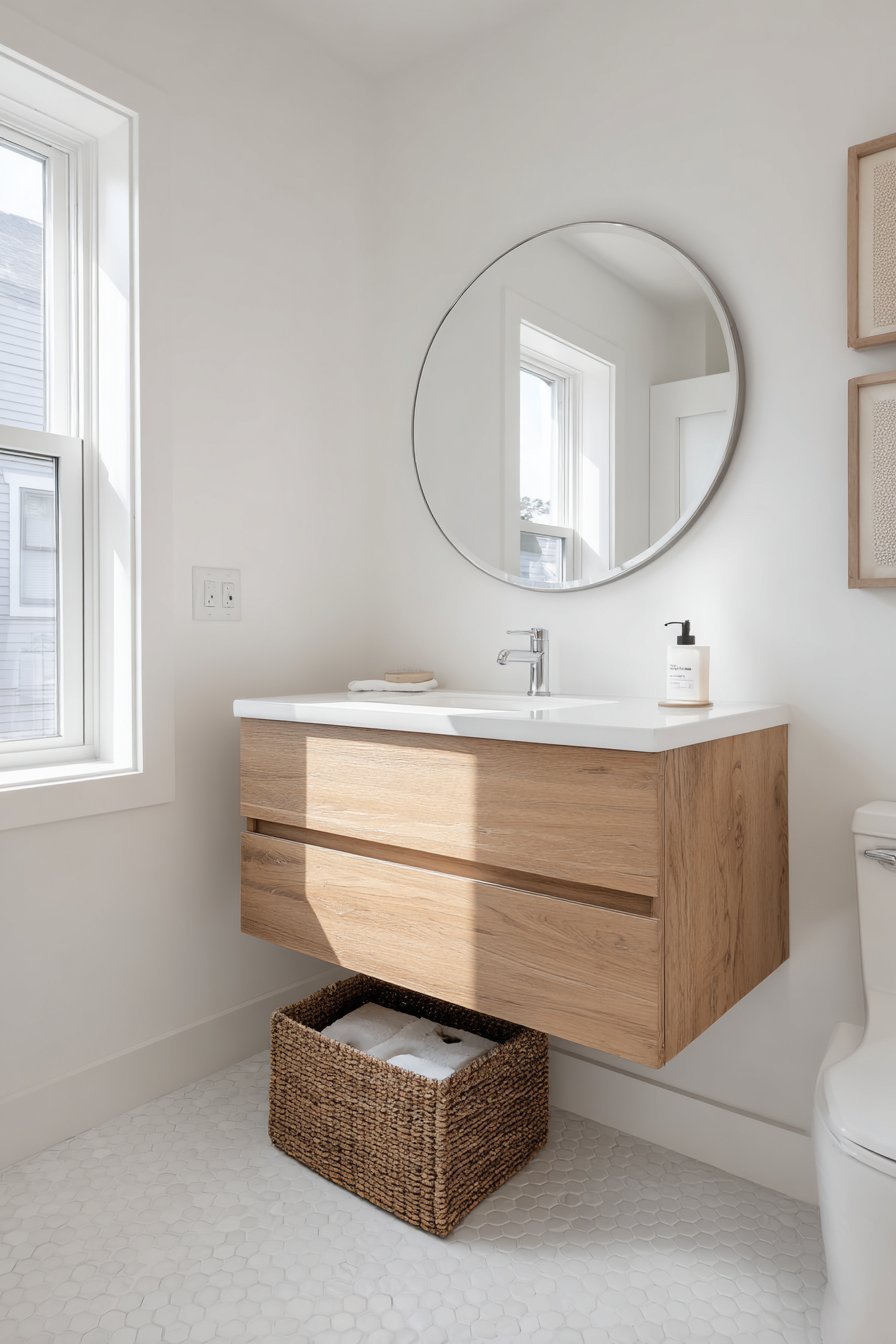 Floating Vanity with Hidden Storage