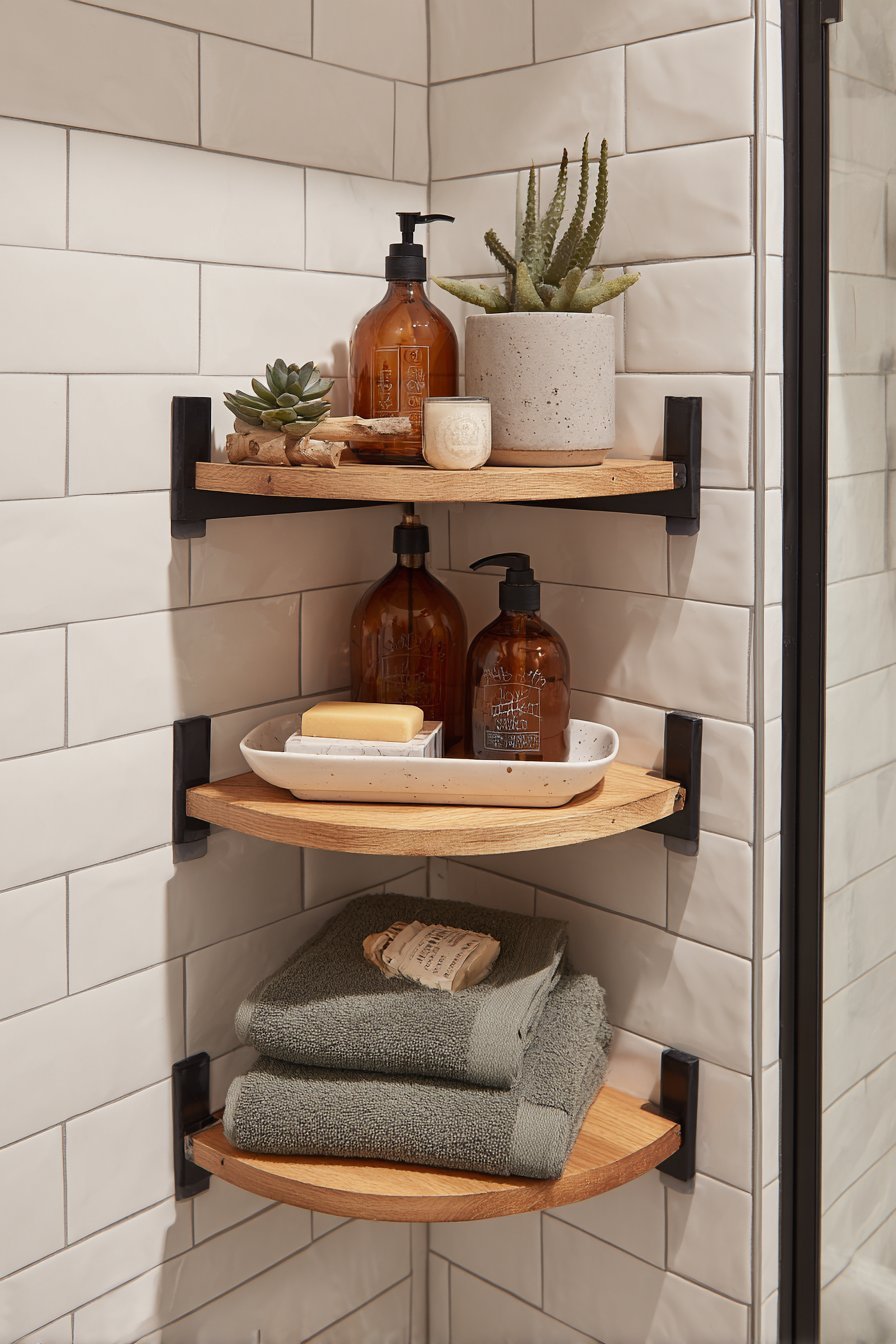 Triangular Corner Shelf Unit