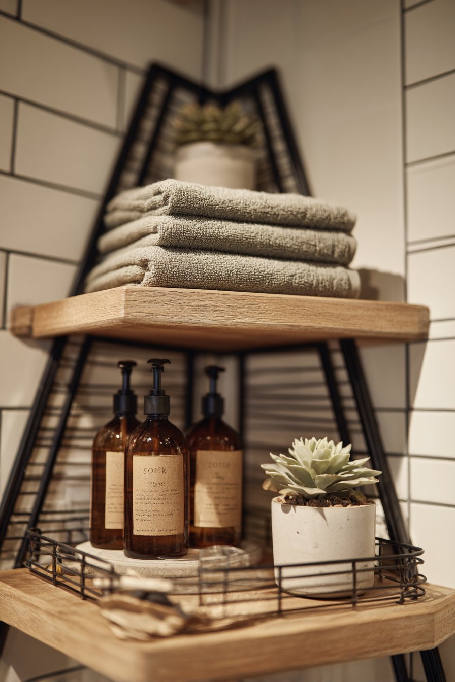 Triangular Corner Shelf Unit