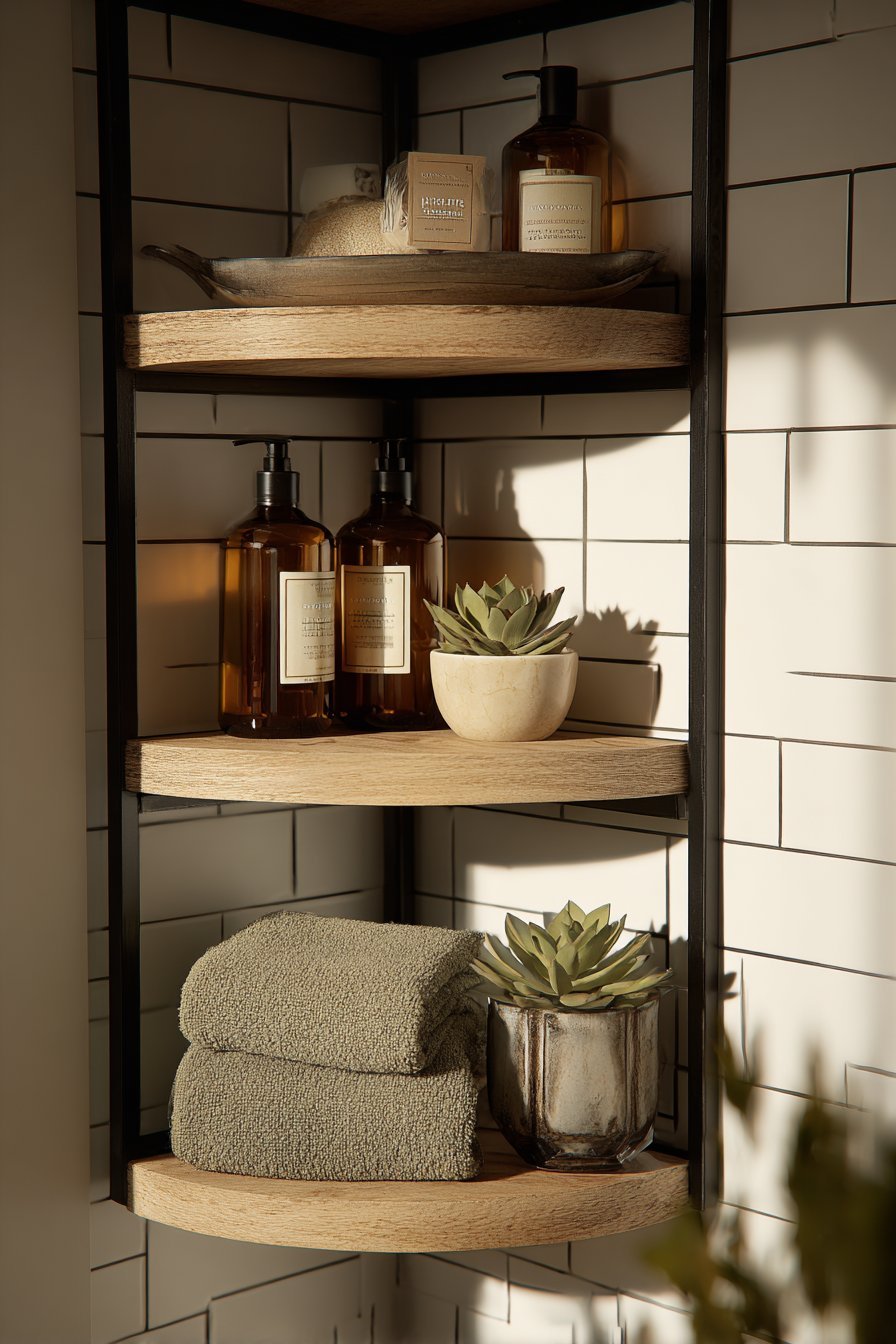 Triangular Corner Shelf Unit