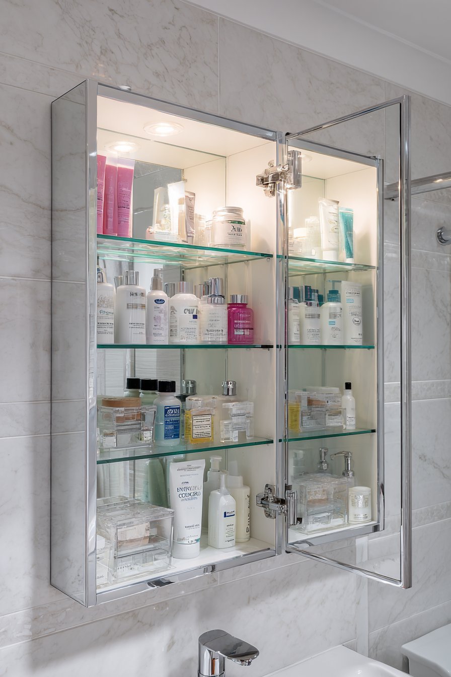 Illuminated Recessed Medicine Cabinet