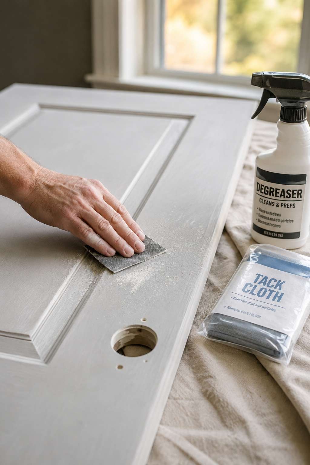 Clean and Prep the Door Surface