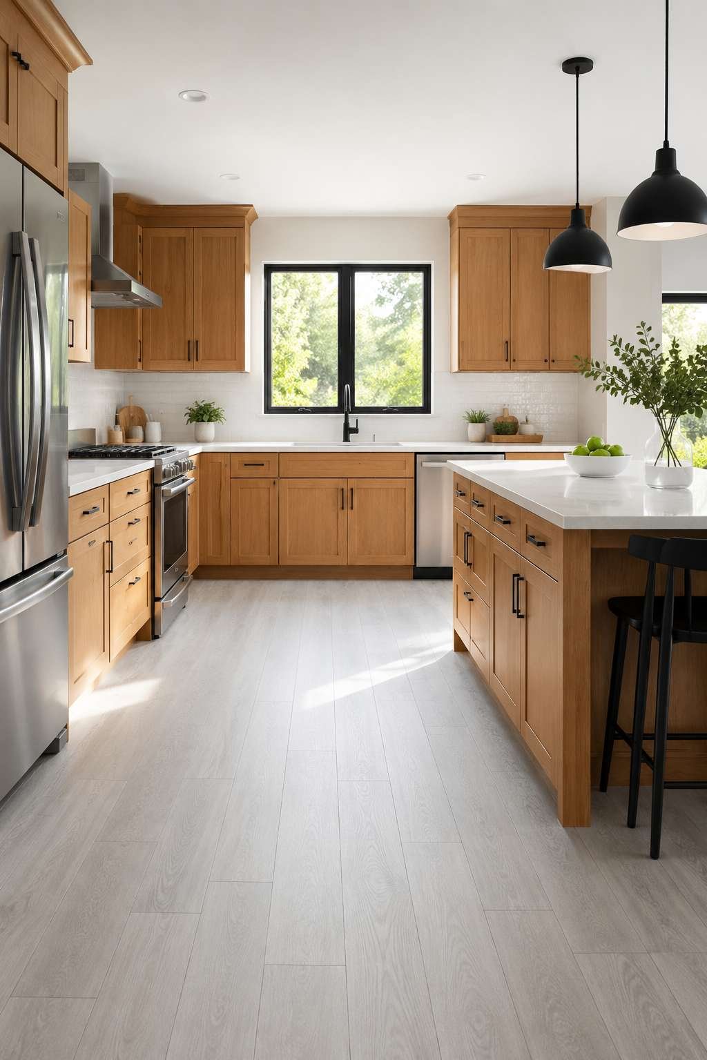 Cool-Toned Gray Flooring