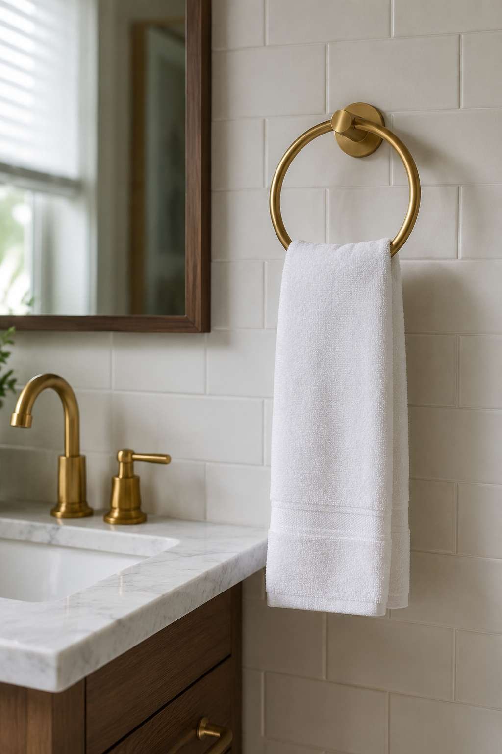Use a Towel Ring for a Classic Look