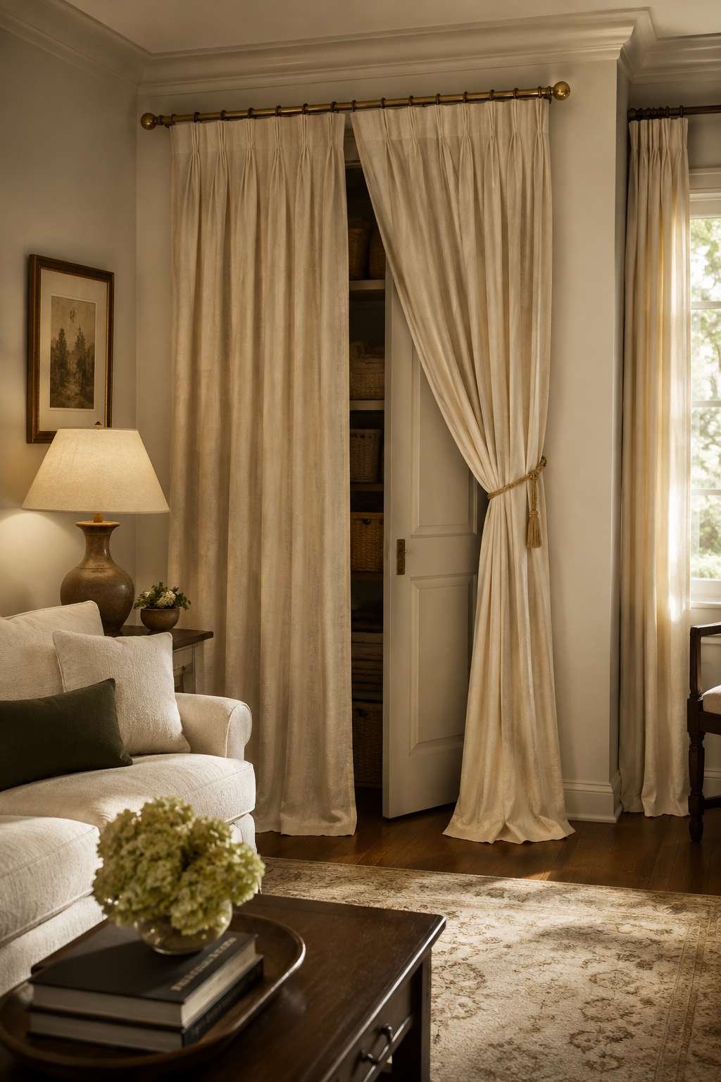 Cover the Door With a Curtain or Drape