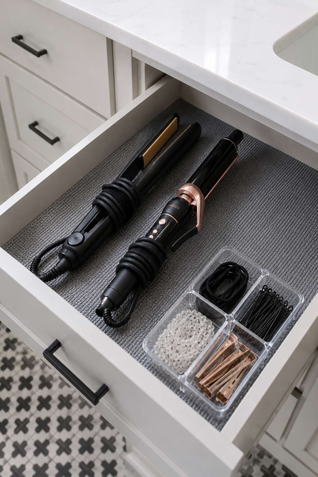 Dedicate a Drawer to Hair Tools and Accessories