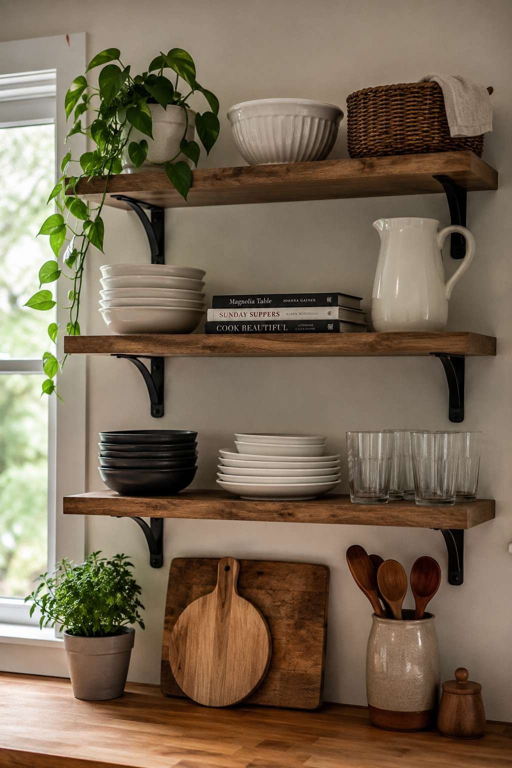 Open Shelving with Display Items