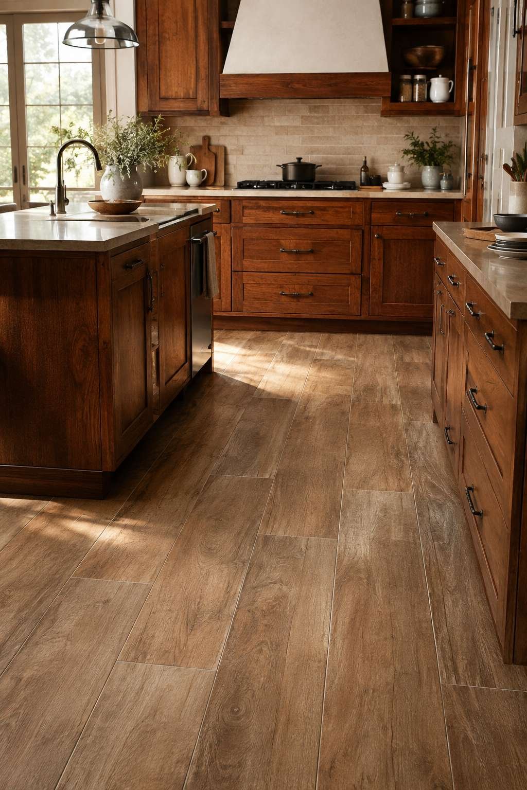 Warm Wood-Look Tile