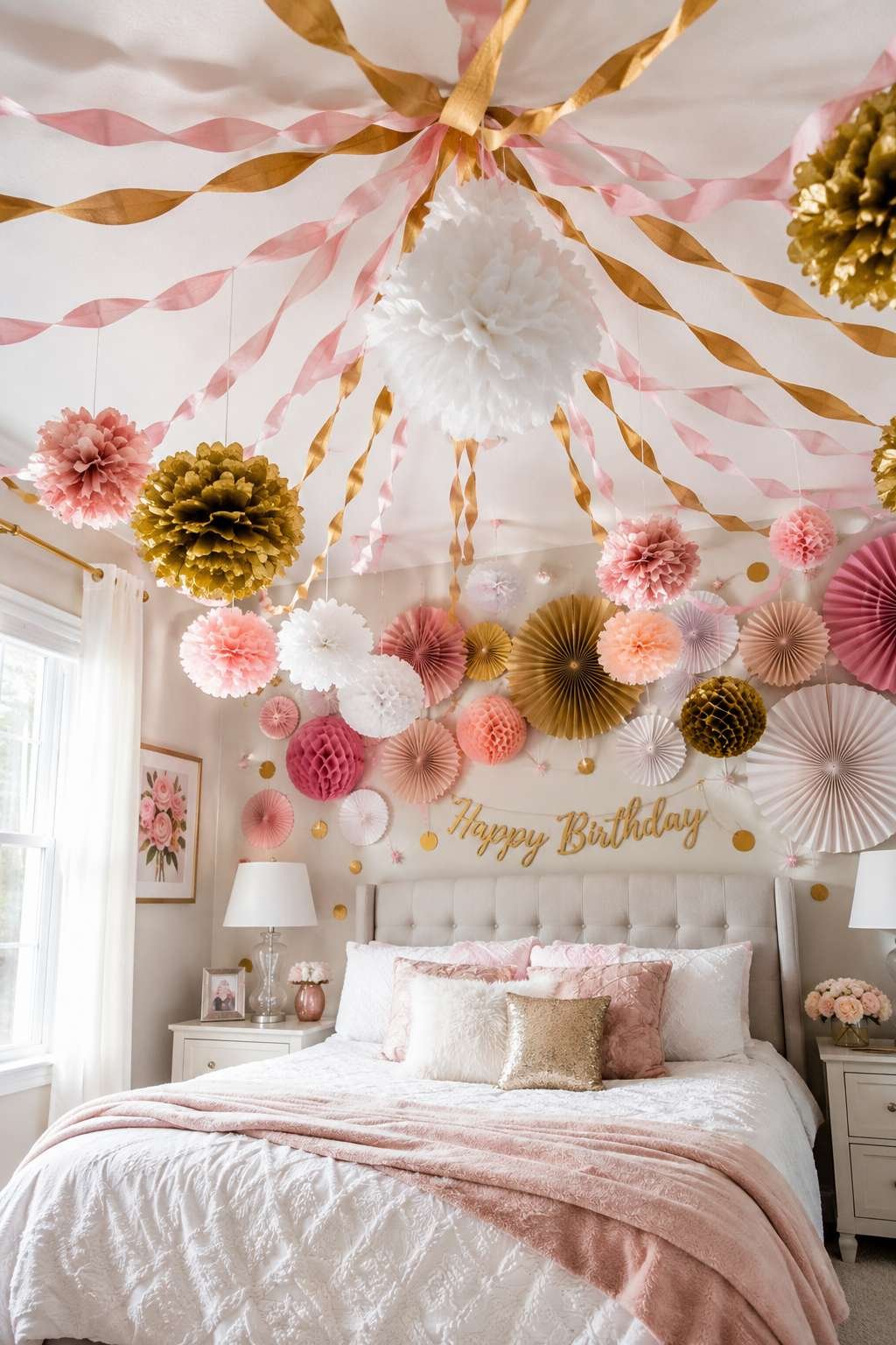 Hang Streamers and Paper Decorations