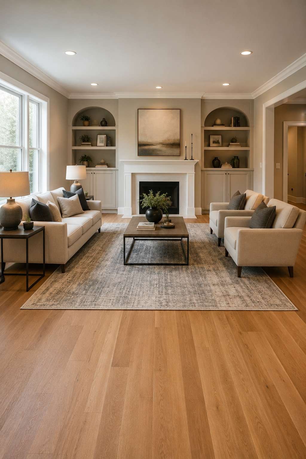 Leave Equal Bare Floor on All Sides