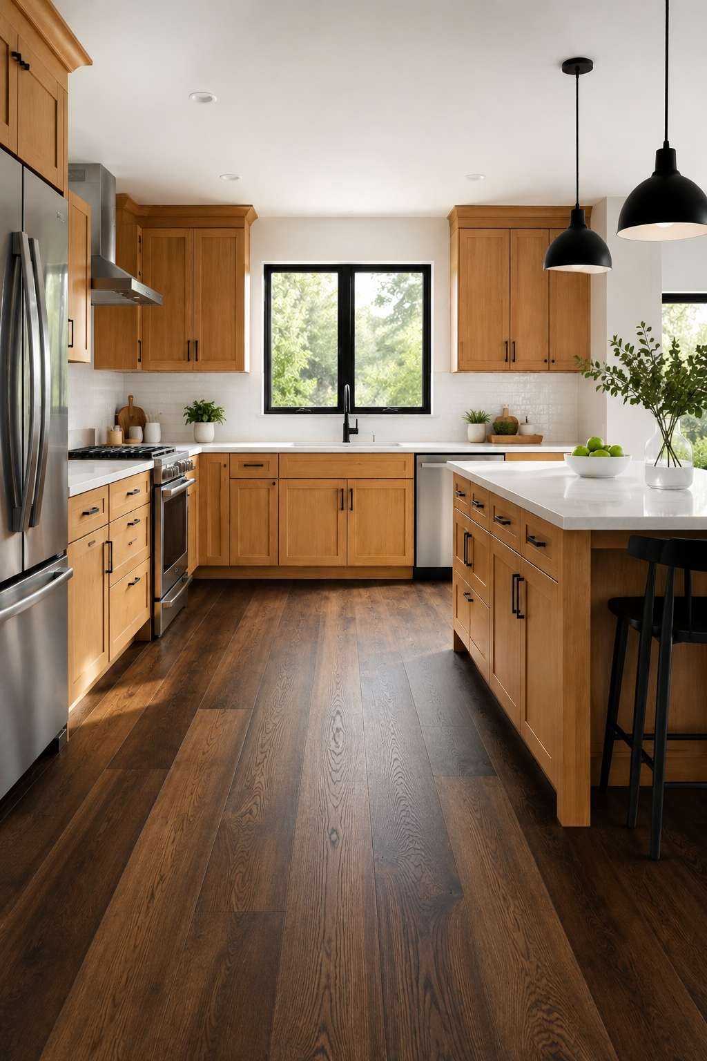 Natural Hardwood in Contrasting Tones