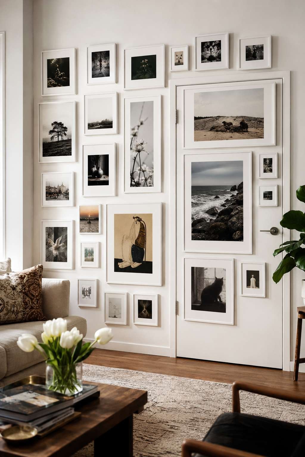 Create a Gallery Wall Around the Door