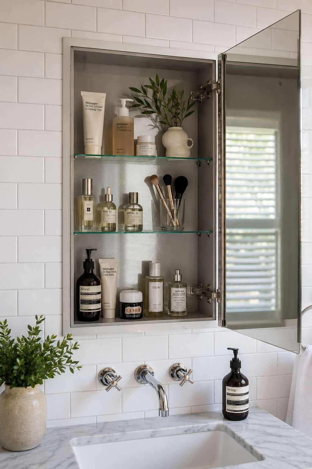 Install a Medicine Cabinet With Mirror