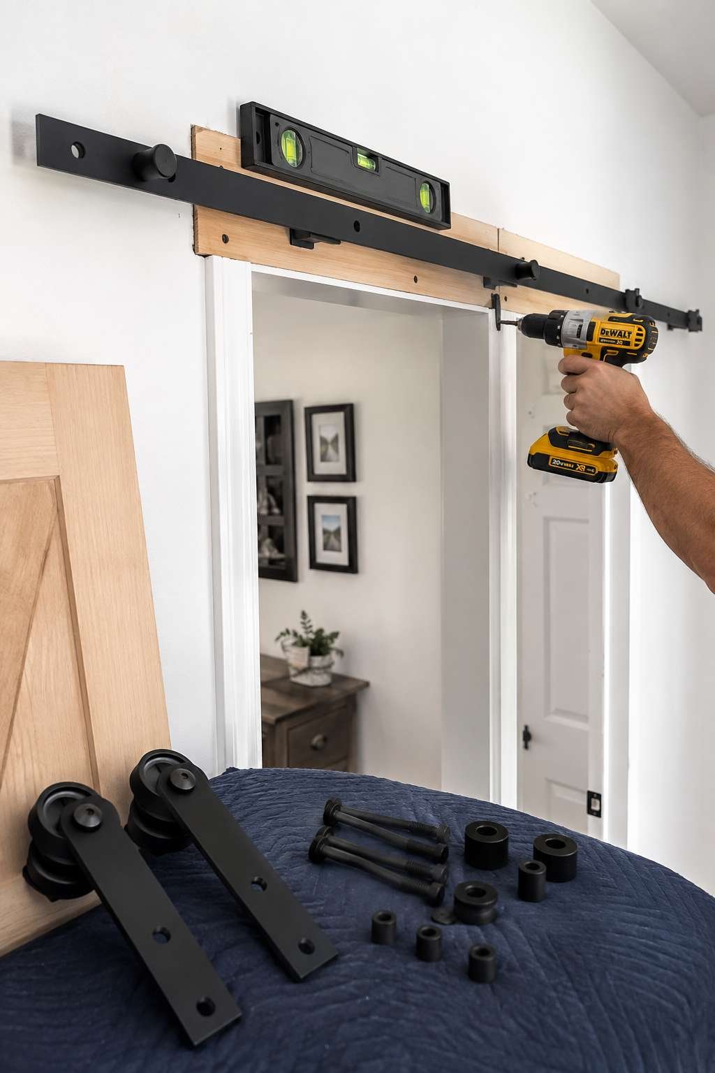 Install the Sliding Track Hardware