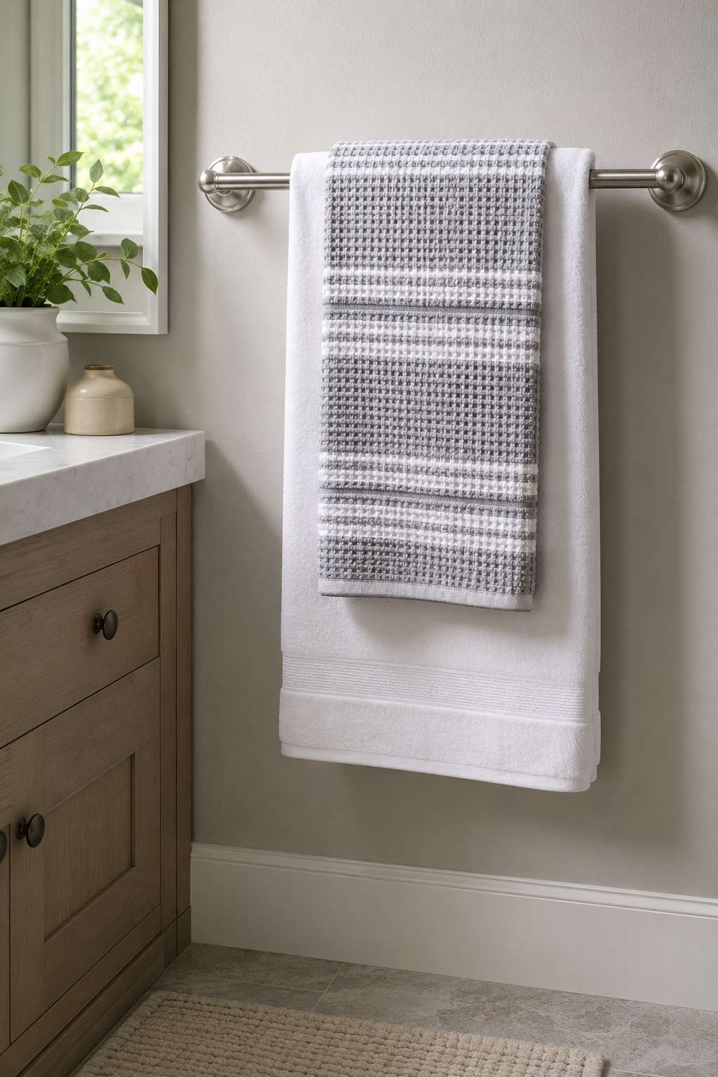 Layer Hand Towels for a Styled Display