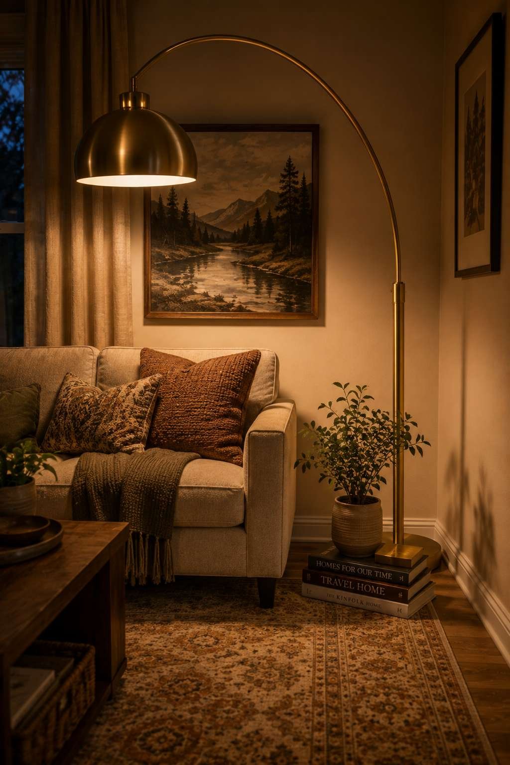 Set Up a Floor Lamp as a Sculptural Element