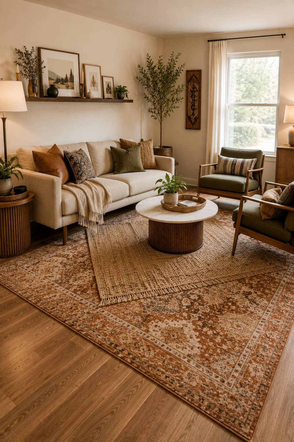 Use an Area Rug to Ground the Space