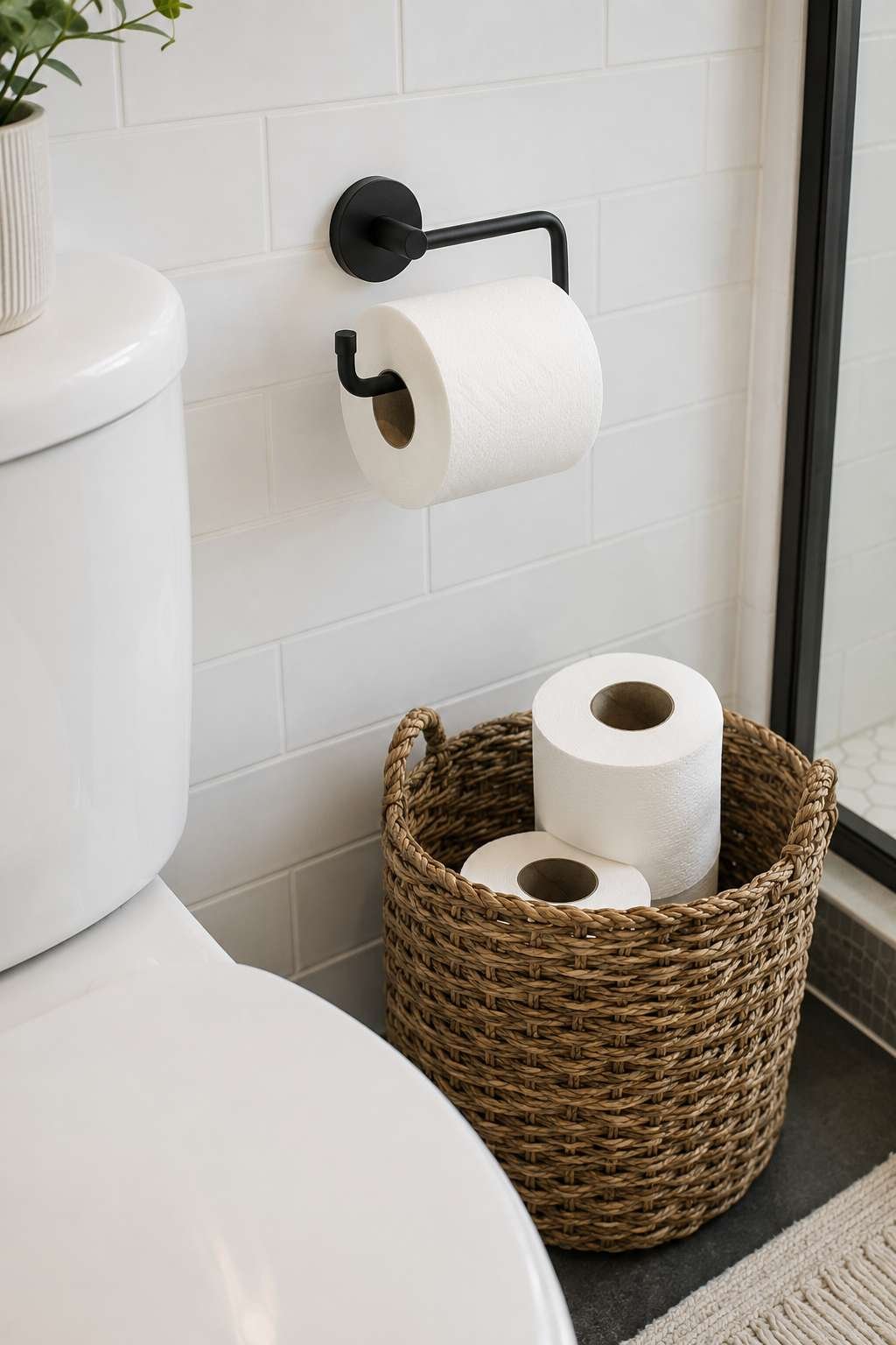Add a Toilet Paper Storage Solution