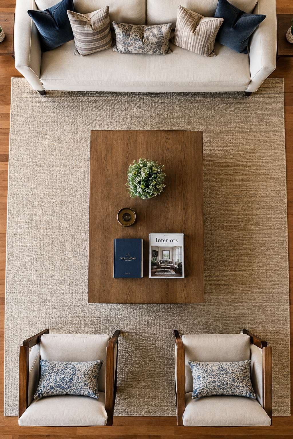 Center the Coffee Table on the Rug