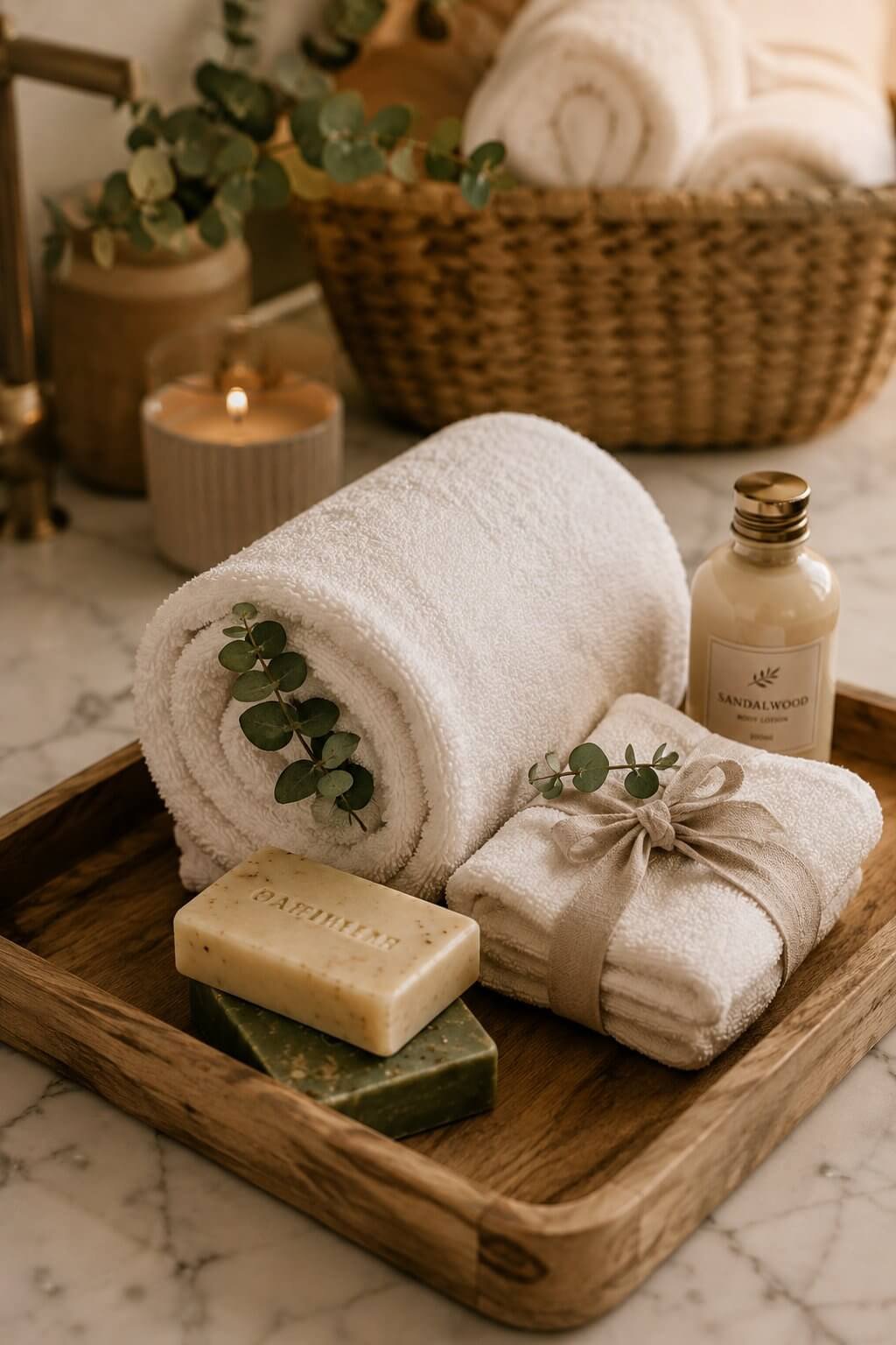 Add Finishing Touches to Your Towel Display