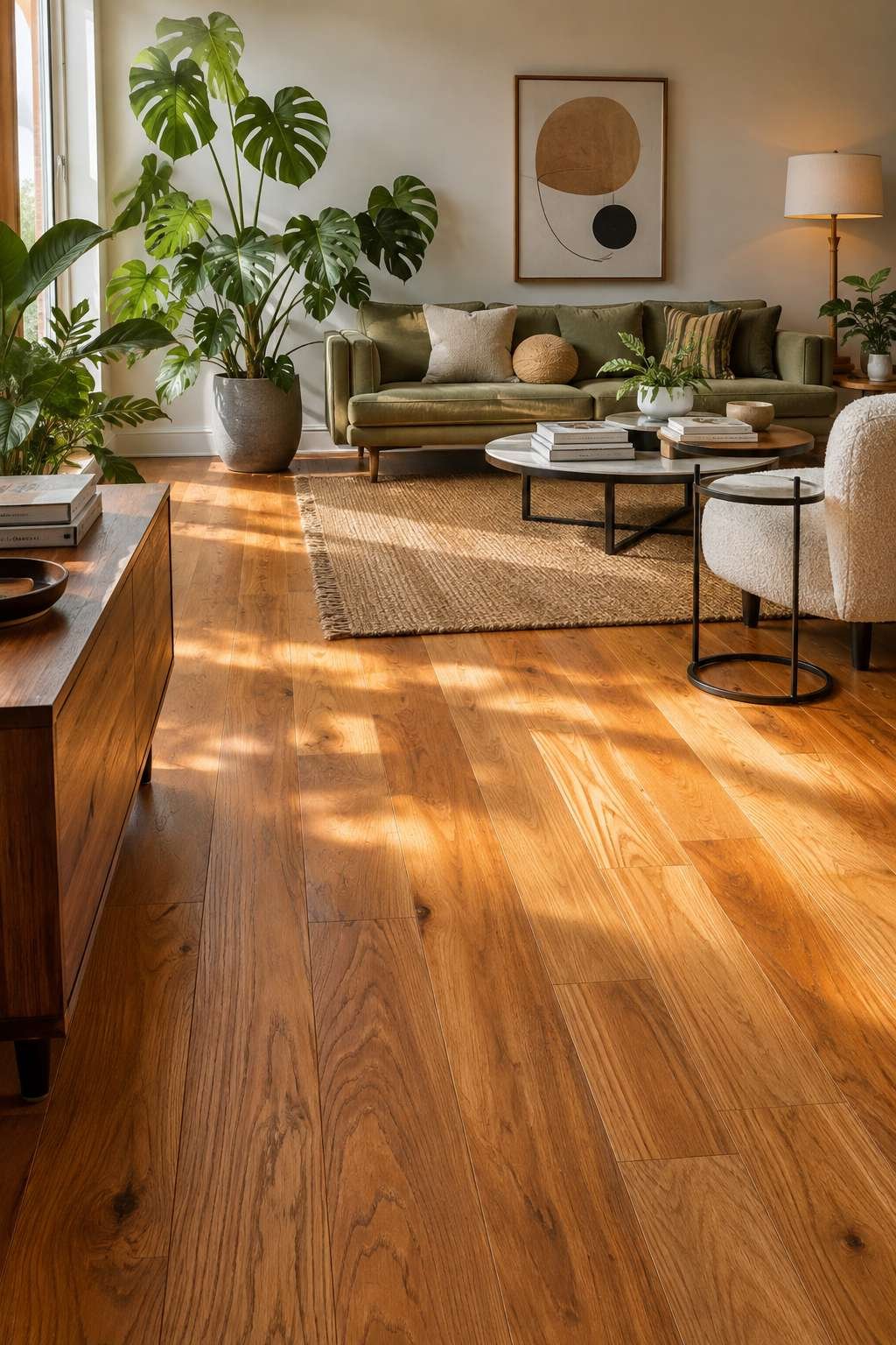 How to style orange wood floors