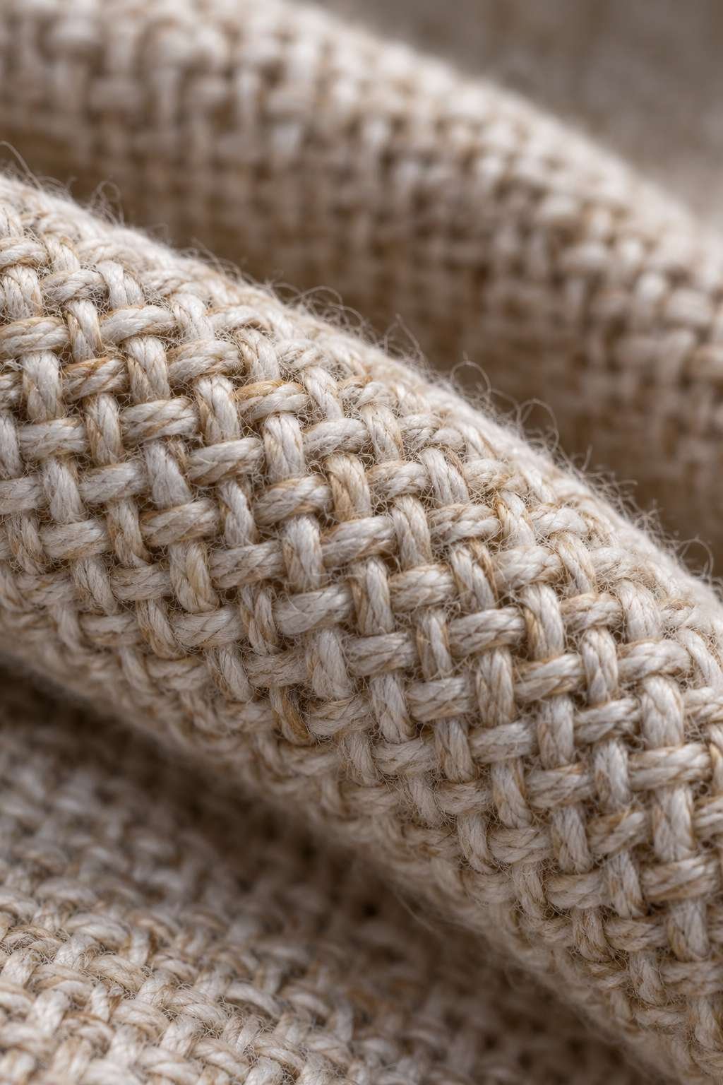 Close-up of fabric fibers showing texture