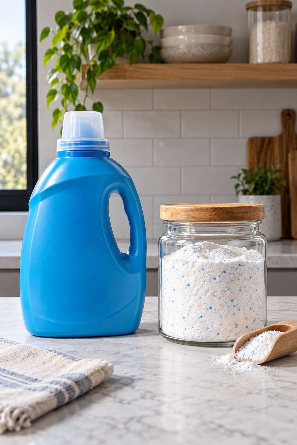 Comparing store-bought and homemade laundry detergent