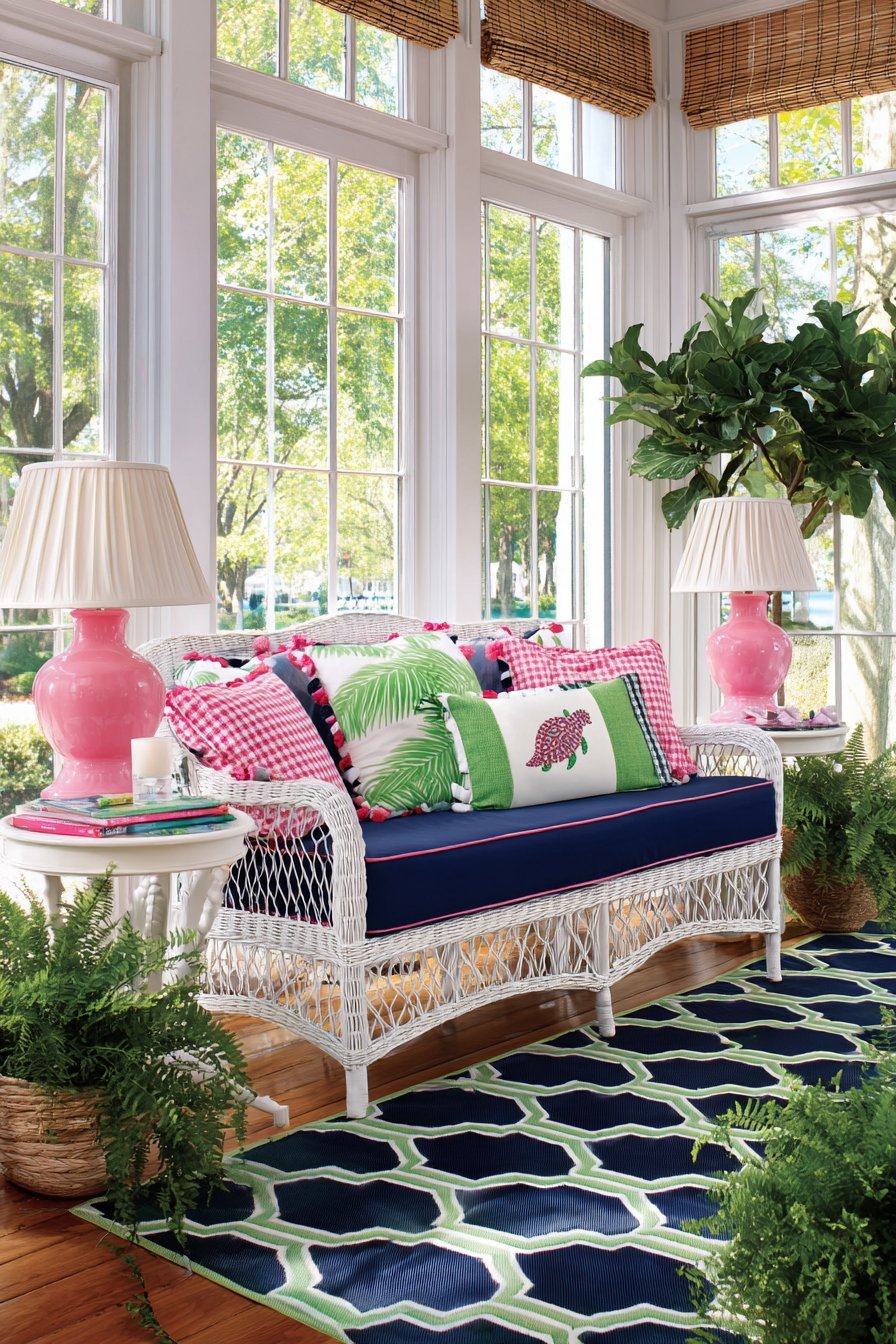 Palm Print Sunroom