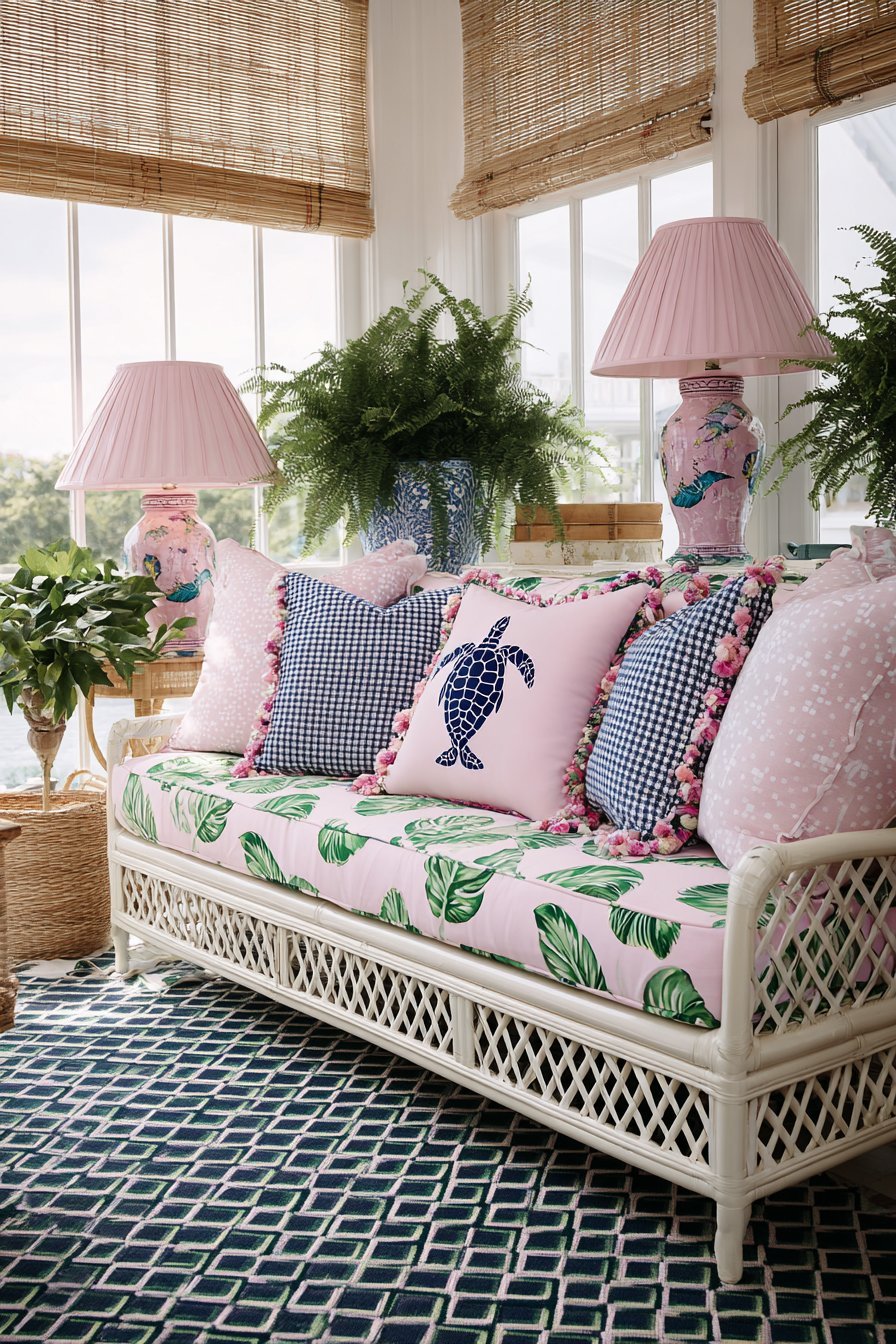 Palm Print Sunroom