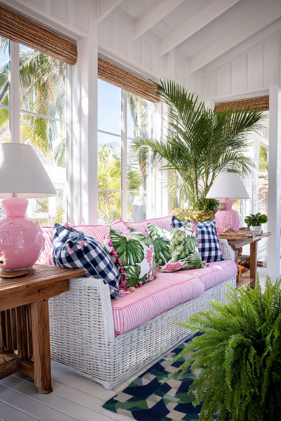 Palm Print Sunroom