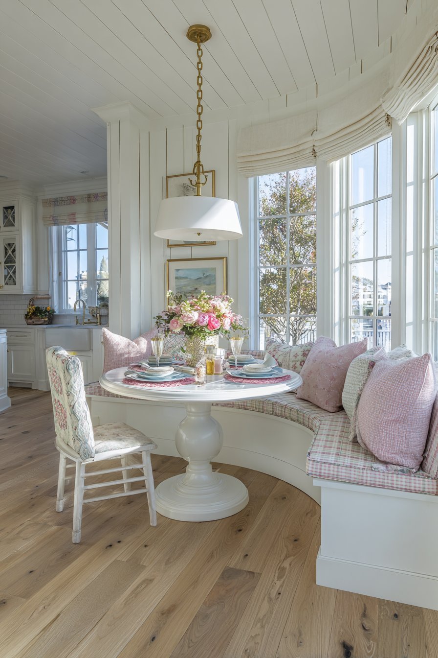 Plaid Cushion Breakfast Nook