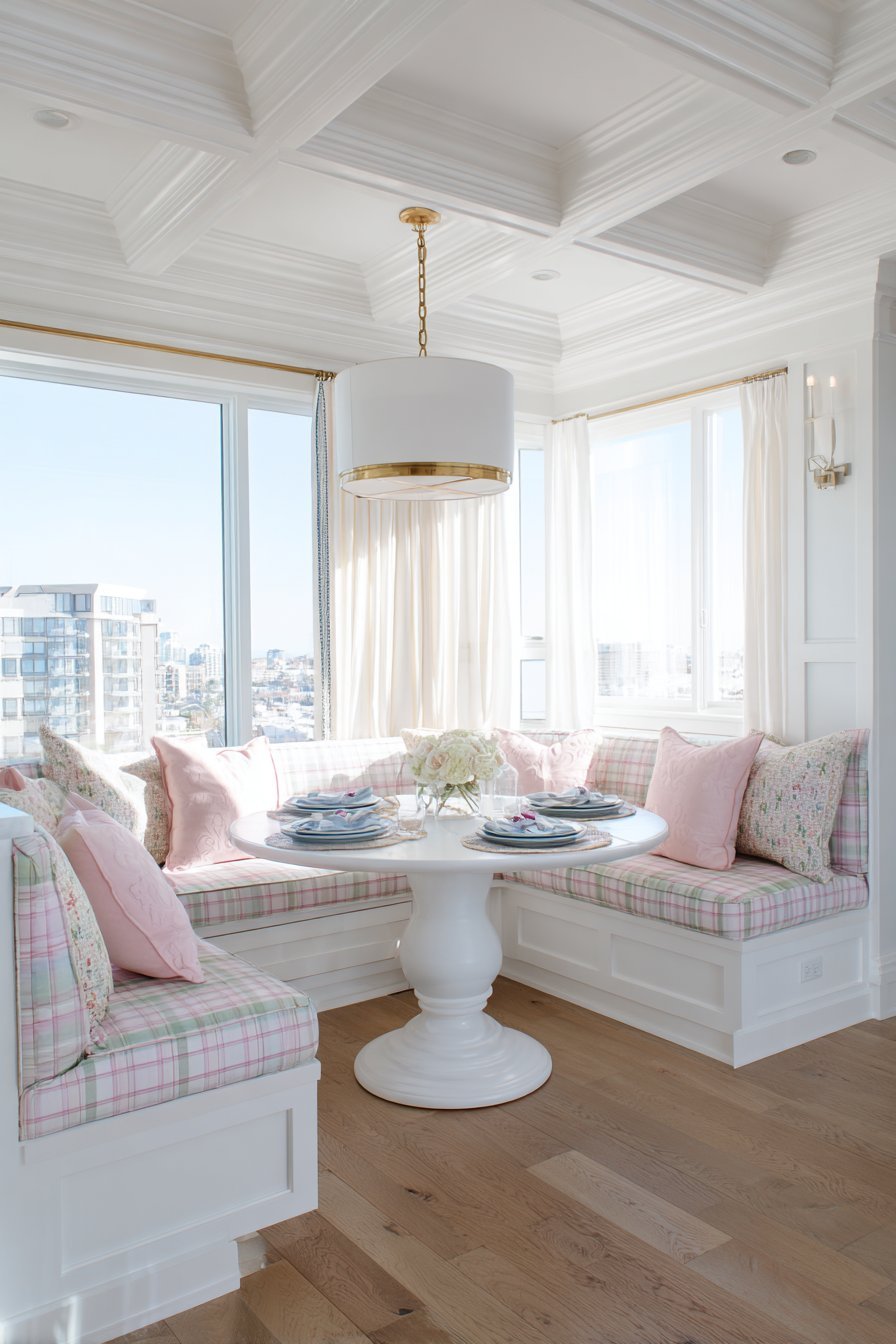 Plaid Cushion Breakfast Nook