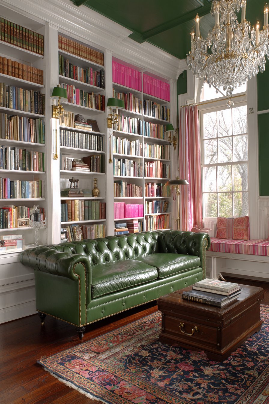 Green Leather Library