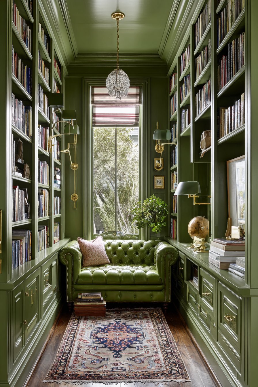 Green Leather Library