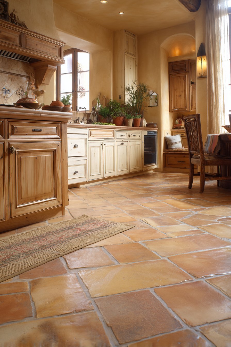 Large-Format Terracotta Floor Tiles