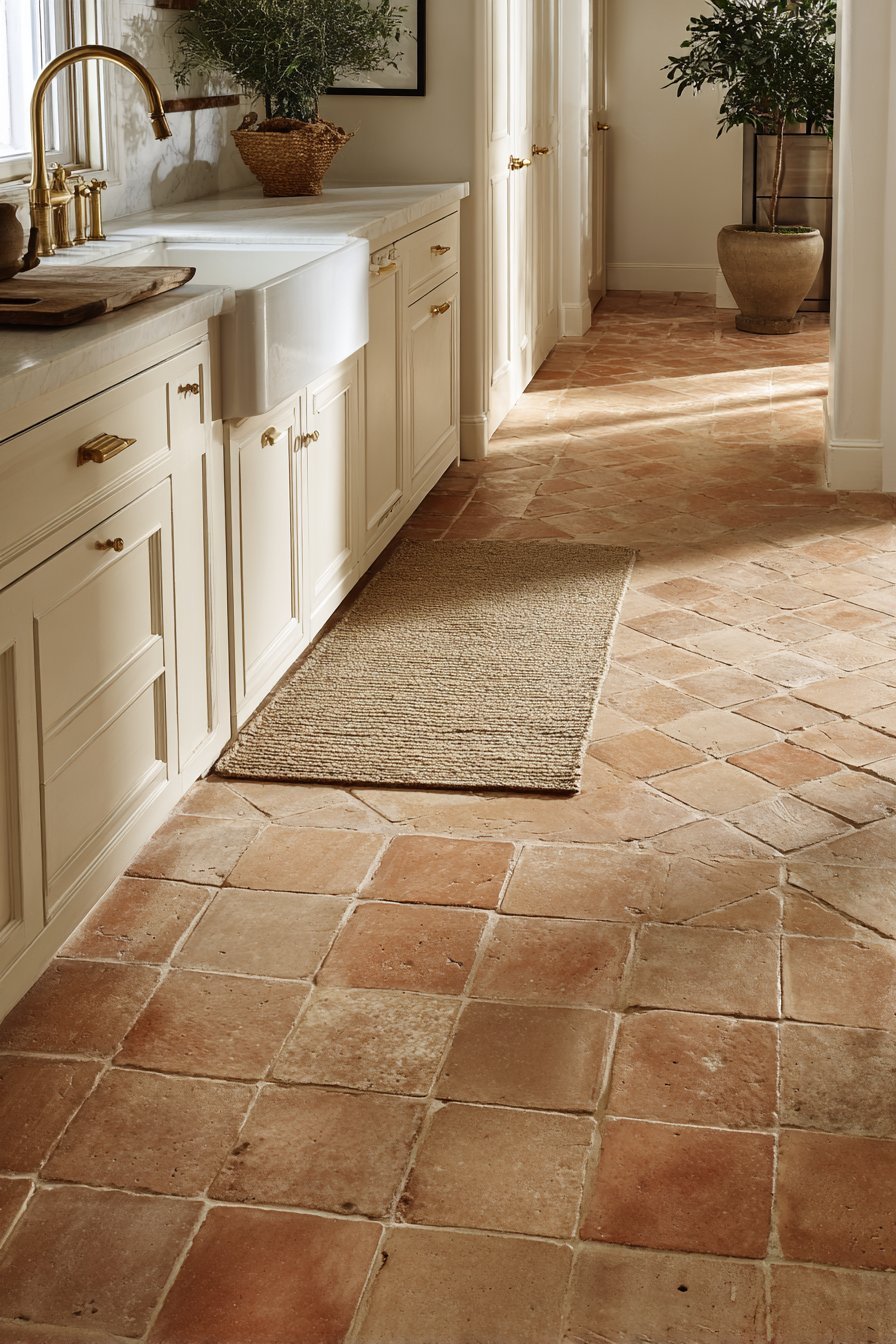 Large-Format Terracotta Floor Tiles