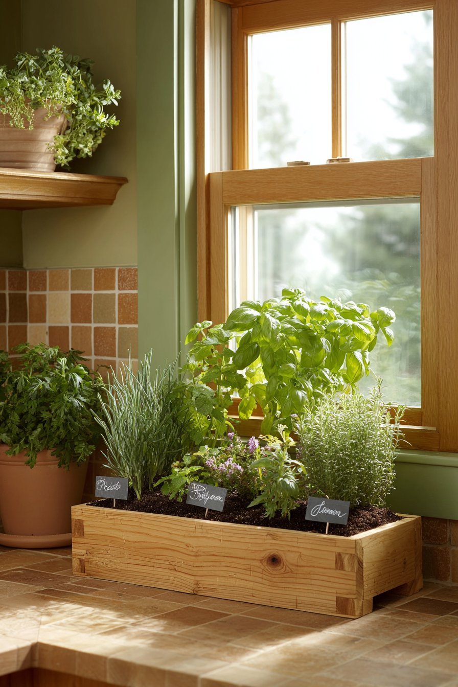 Cedar Window Box Herb Garden