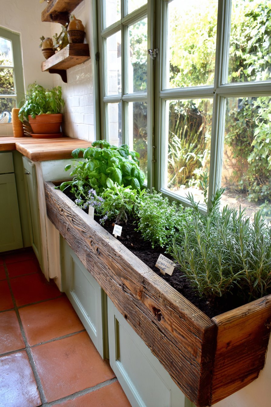Cedar Window Box Herb Garden