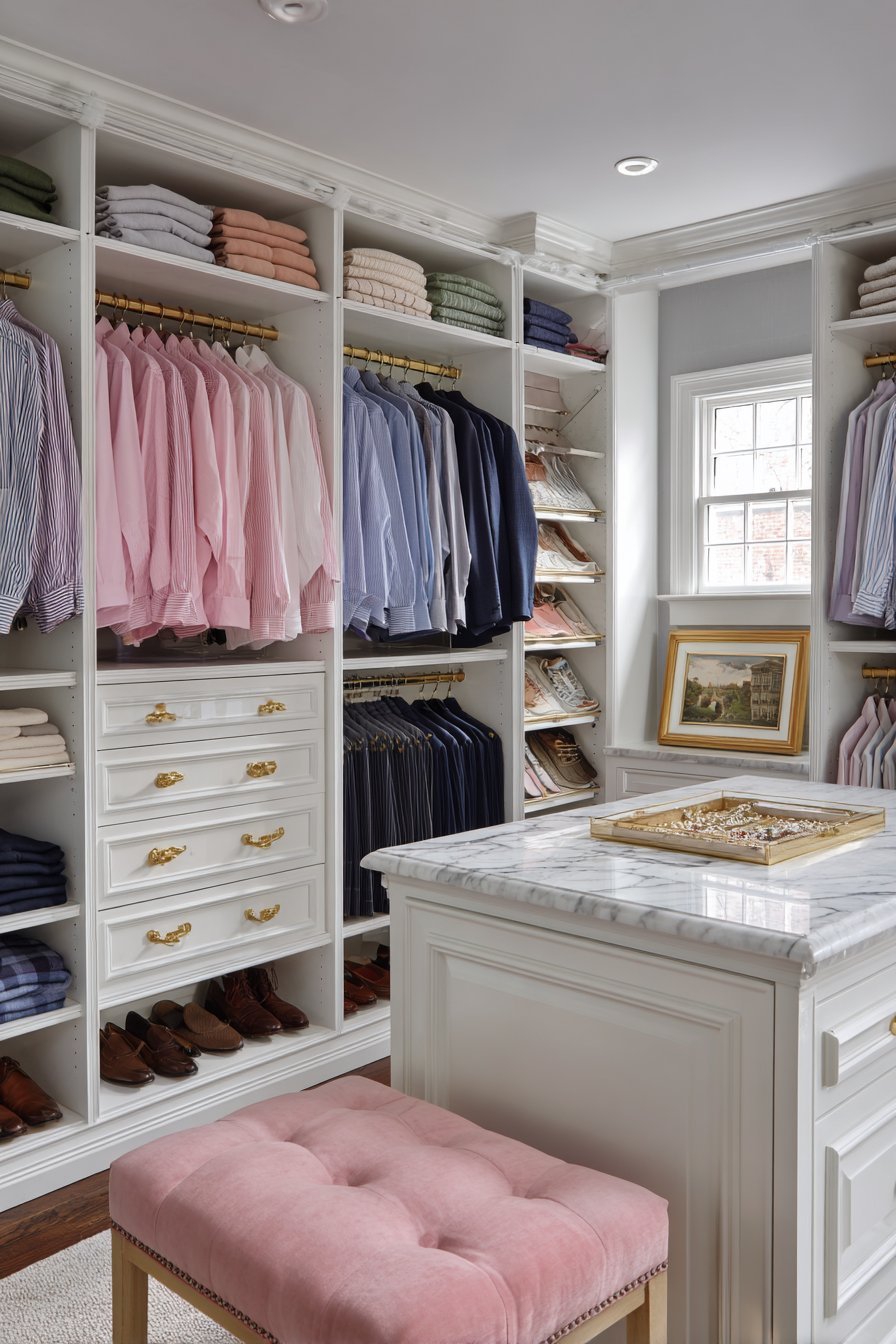  Marble-Topped Closet Island
