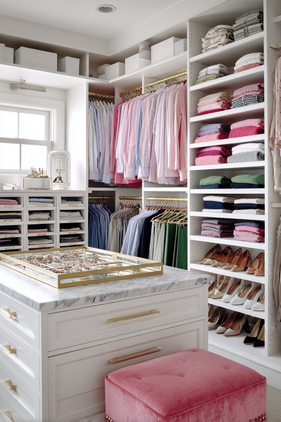  Marble-Topped Closet Island