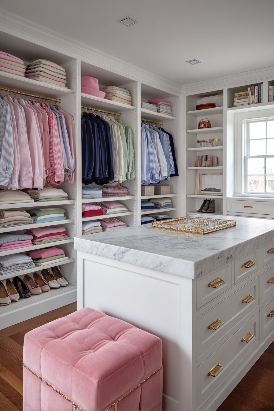  Marble-Topped Closet Island