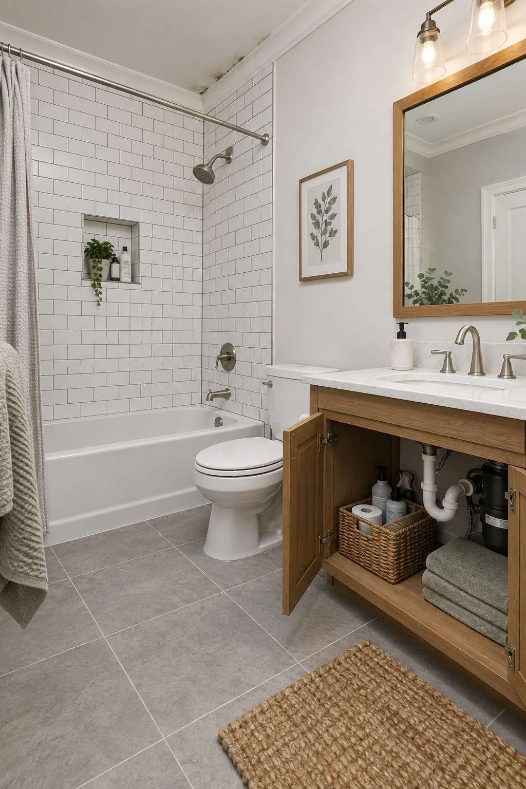 Common bathroom areas where mold tends to develop