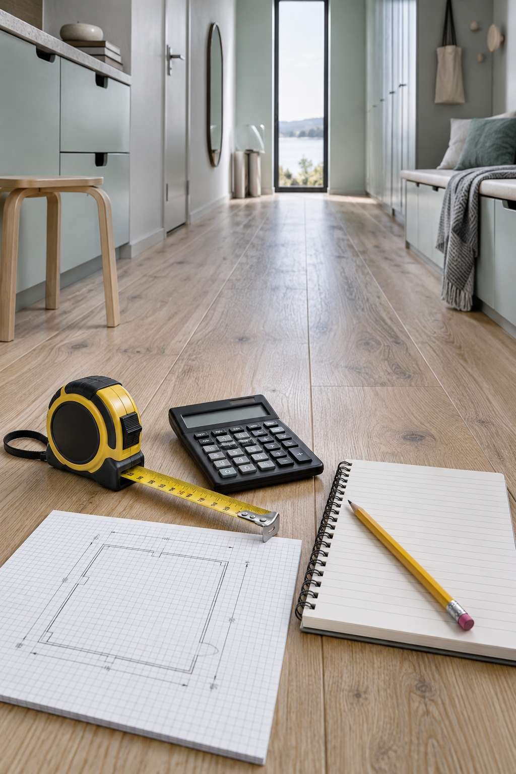 Tools used to calculate the square footage of a room